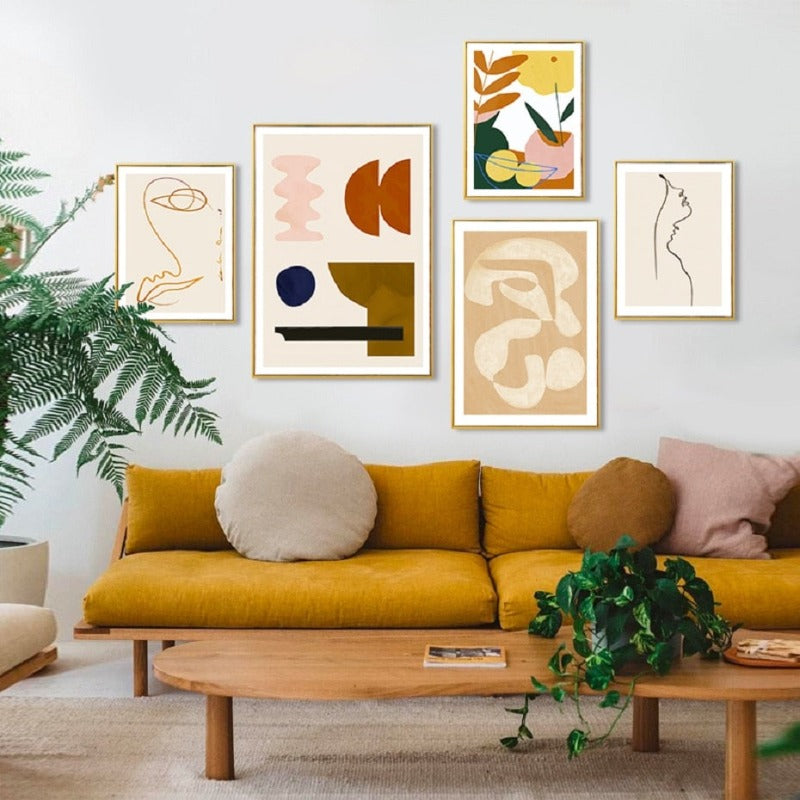 Abstract Skandinavien - Leinwand Wandkunst Gemälde