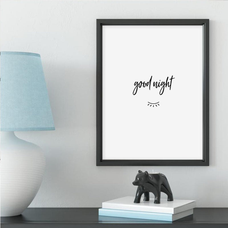 Guten Morgen und Gute Nacht Augen - Leinwand Wandkunst Gemälde