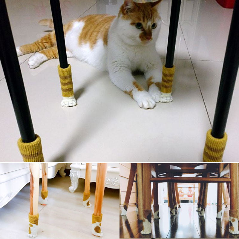 4 Stück Rutschsichere Katzenpfoten Möbelbeinschoner | Brehn