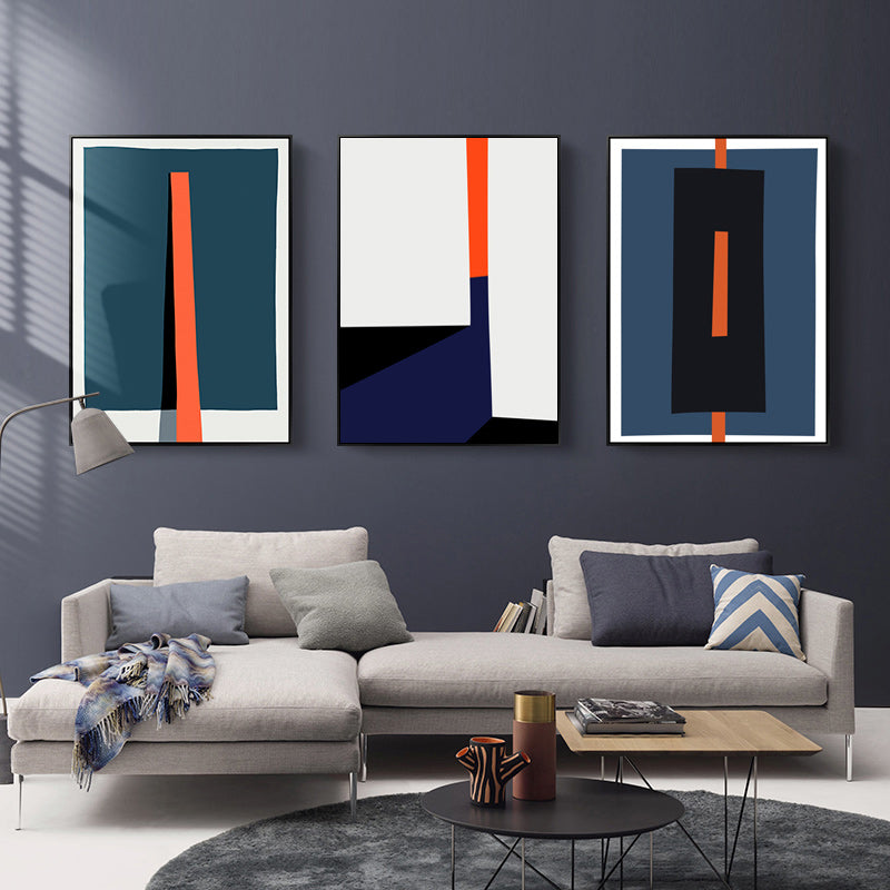 Geometrische Farbige Drucke Poster Nordisch - Leinwand Wandkunst Gemälde