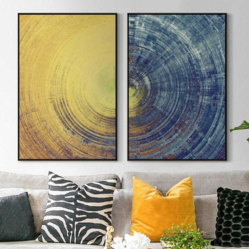 Tiefe Kreise - Leinwand Wandkunst Gemälde