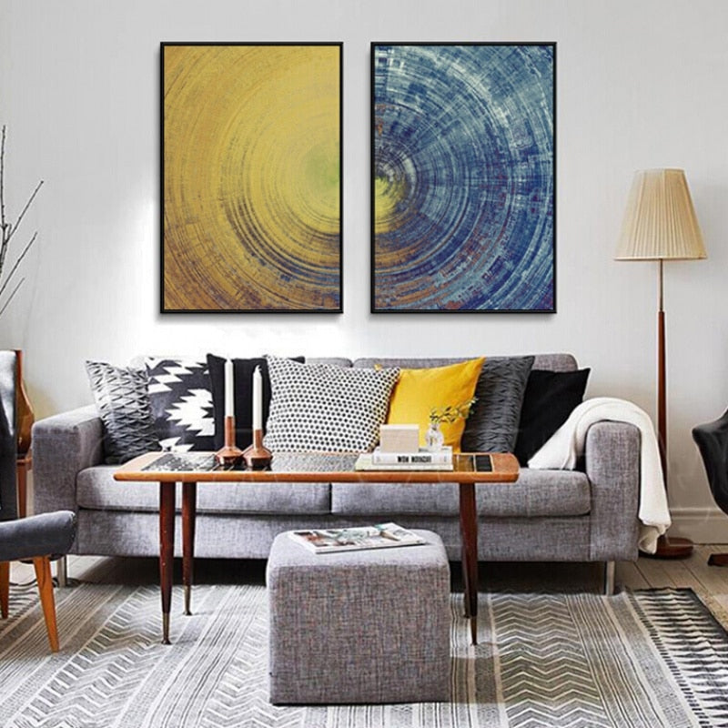 Tiefe Kreise - Leinwand Wandkunst Gemälde