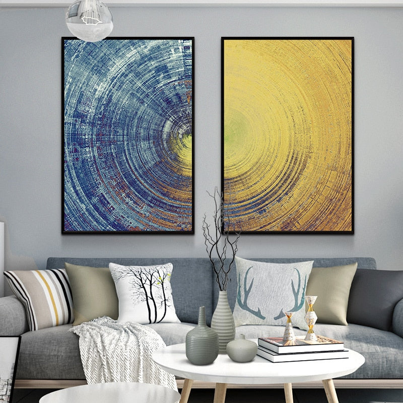 Tiefe Kreise - Leinwand Wandkunst Gemälde