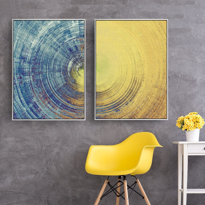Tiefe Kreise - Leinwand Wandkunst Gemälde