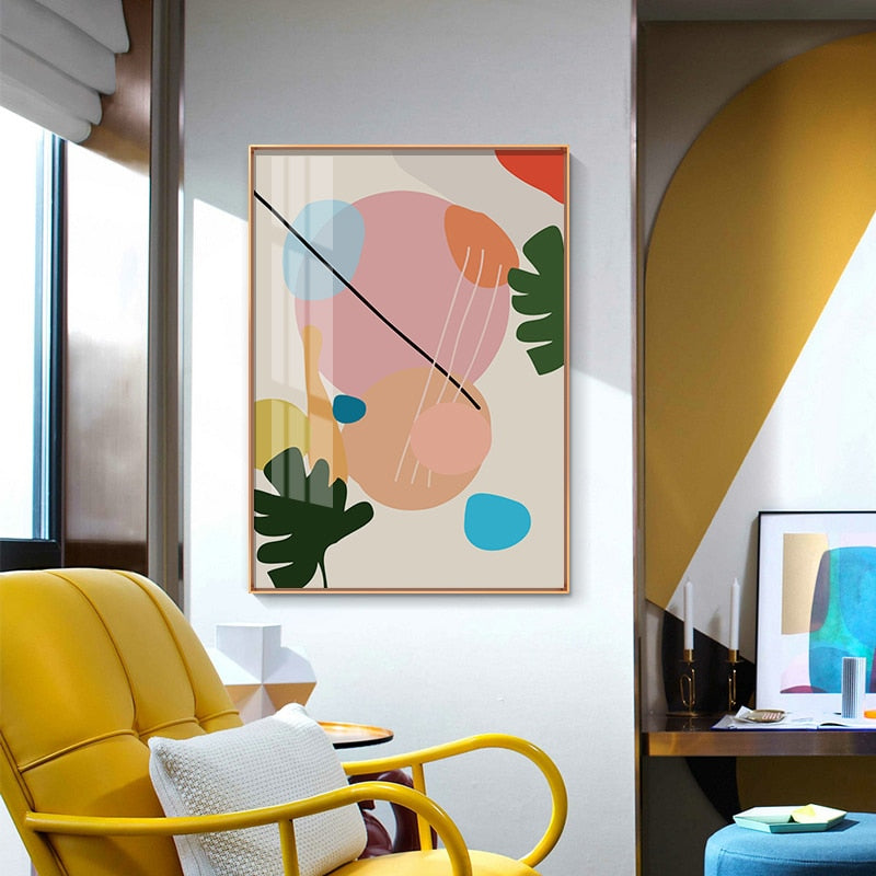 Abstract Skandinavien Bunte Galerie - Leinwand Wandkunst Gemälde