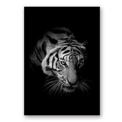 Natur, Tierwelt Afrikas, Wildtiere, Schwarz-Weiß - Leinwandbild