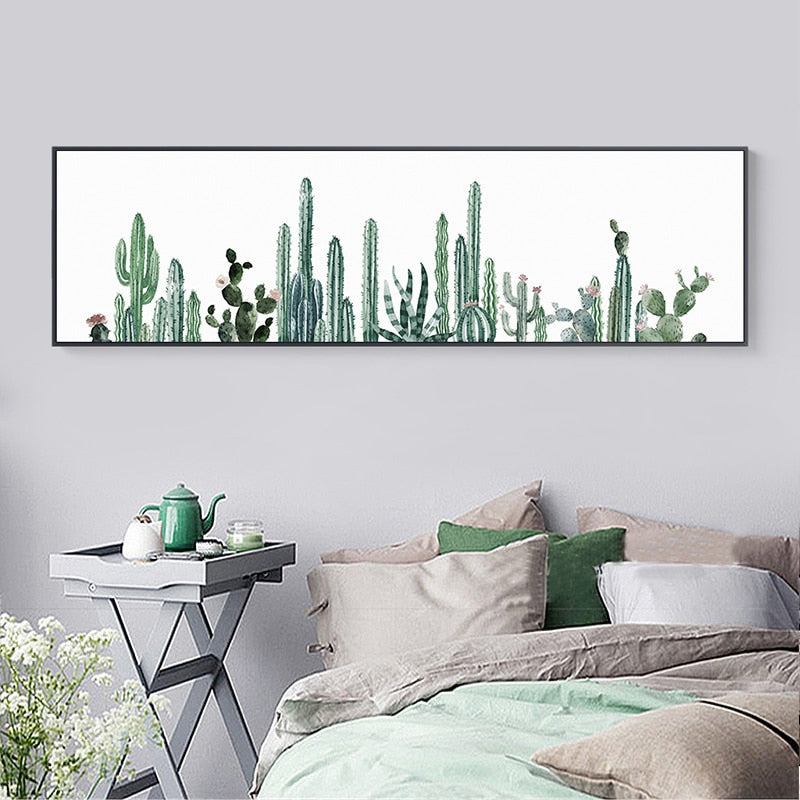 Nordisches Kaktusblumen-Poster – Leinwandbild