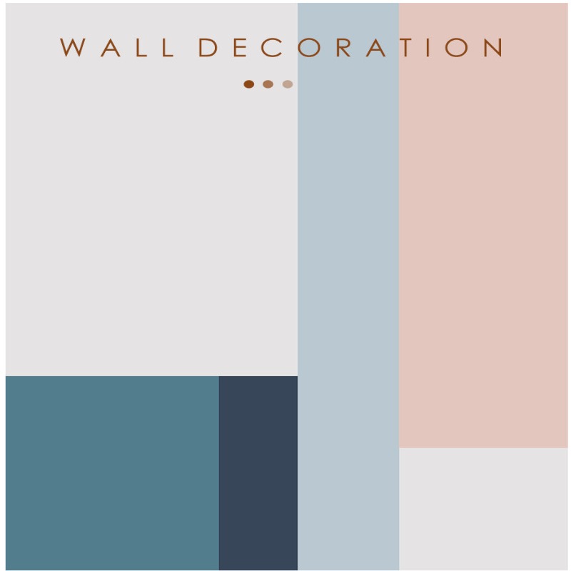 Minimalistische Abstrakte Geometrische Pink Blau - Leinwand Wandkunst Malerei