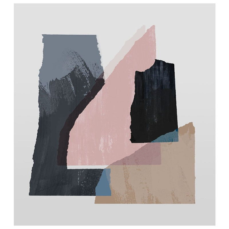Marmor Blau Pink Drucke - Leinwand Wandkunst Malerei