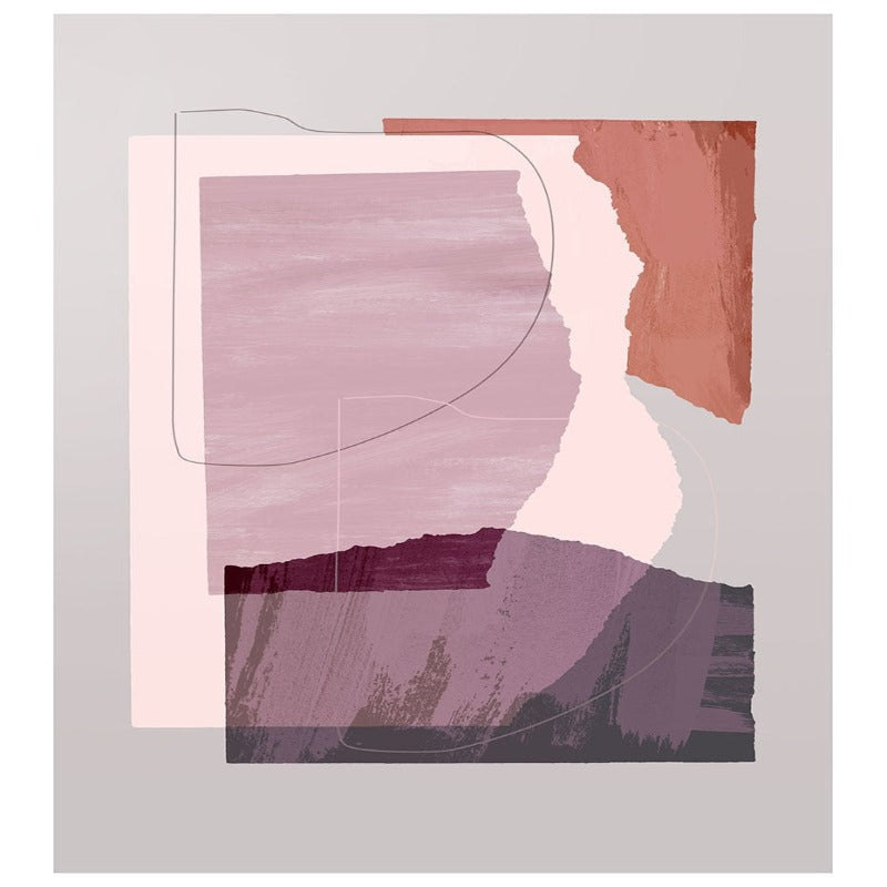 Marmor Blau Pink Drucke - Leinwand Wandkunst Malerei