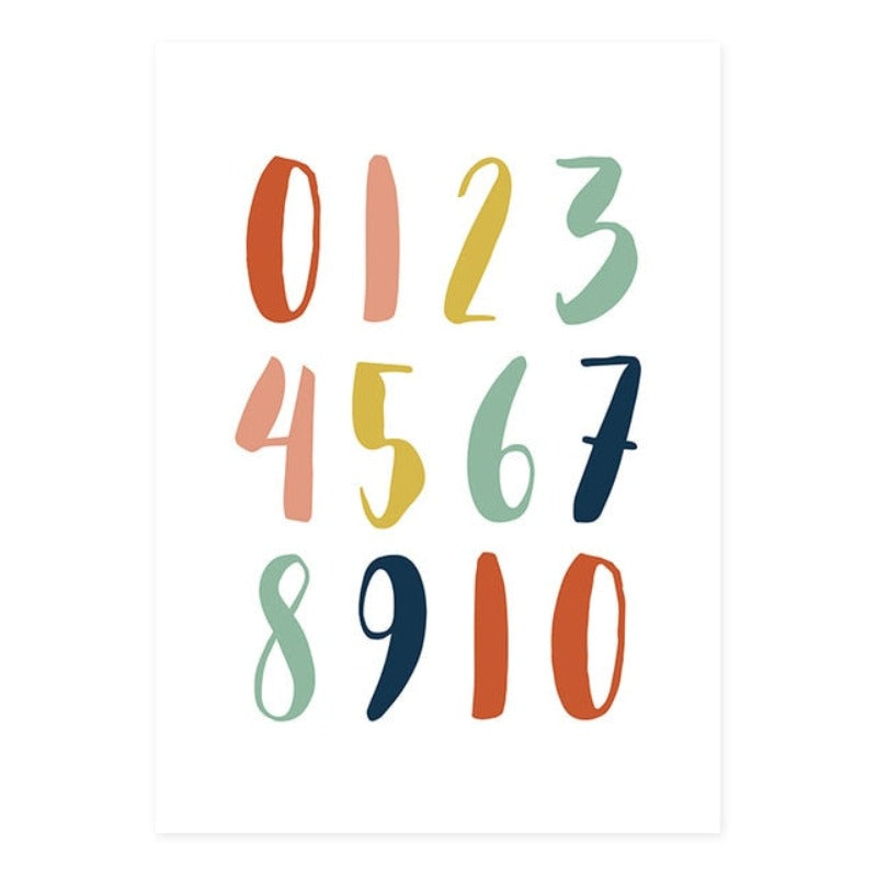 Modernes Regenbogen-Alphabet fürs Kinderzimmer – Leinwandbild