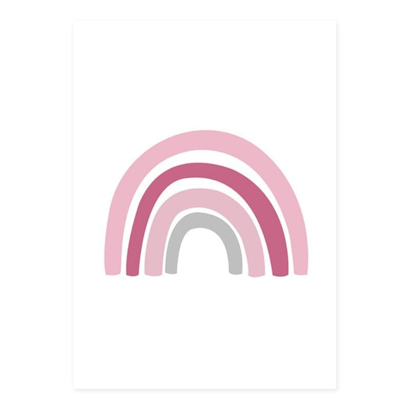 Modernes Regenbogen-Alphabet fürs Kinderzimmer – Leinwandbild