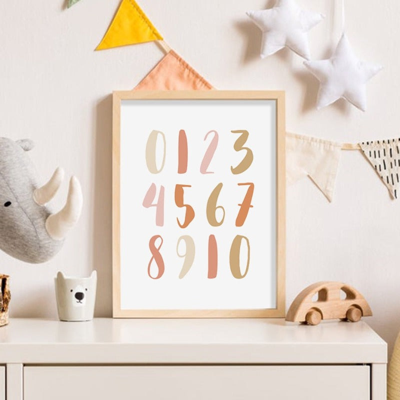 Modernes Regenbogen-Alphabet fürs Kinderzimmer – Leinwandbild