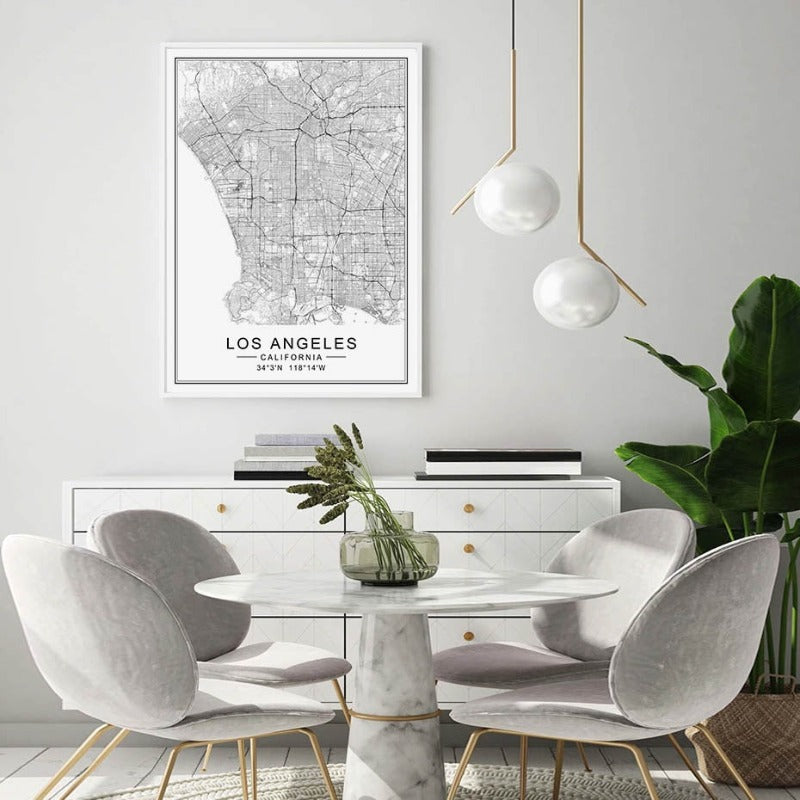 Los Angeles Stadtplan Modernes Gebäude Landschaft