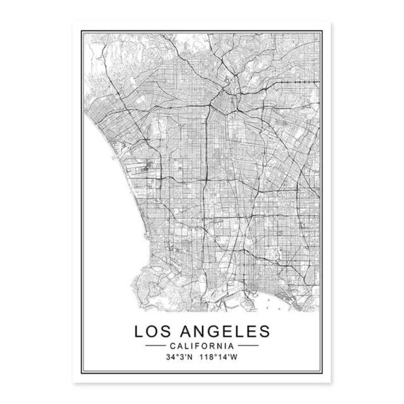 Los Angeles Stadtplan Modernes Gebäude Landschaft