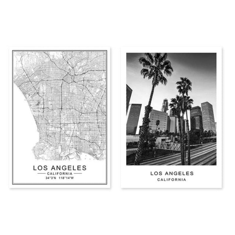 Los Angeles Stadtplan Modernes Gebäude Landschaft