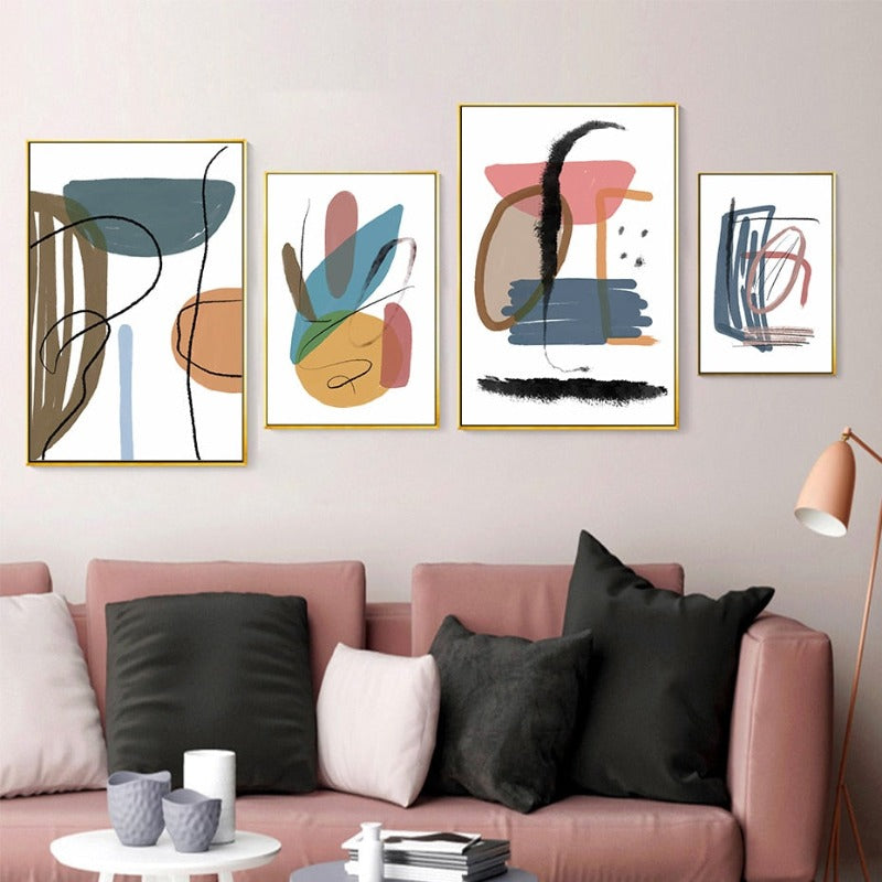 Pinselstriche - Leinwand Wandkunst Gemälde
