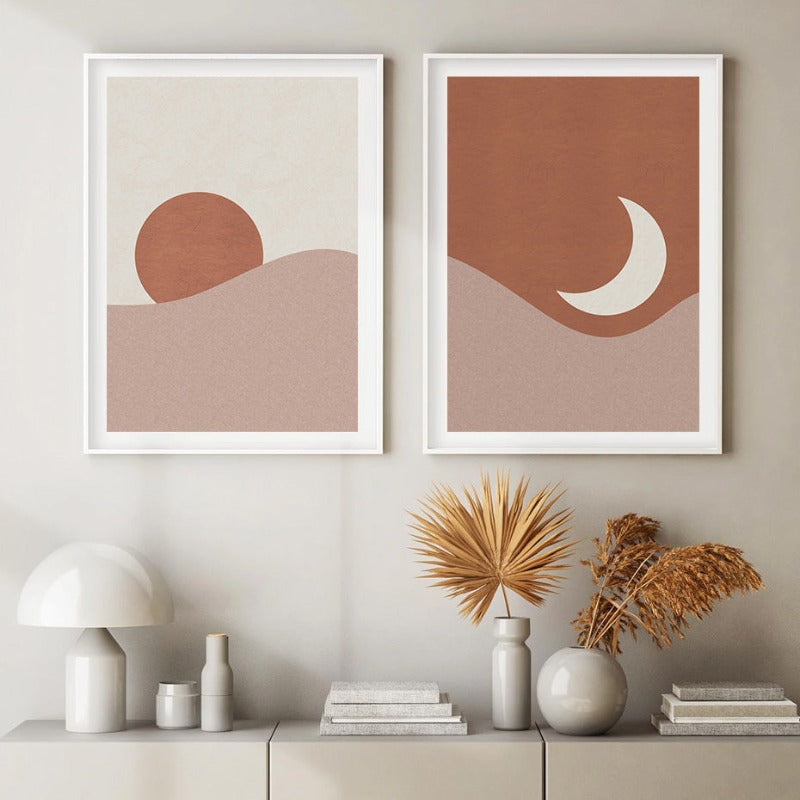 Moon To Sun And Back - Leinwand Wandkunst Gemälde