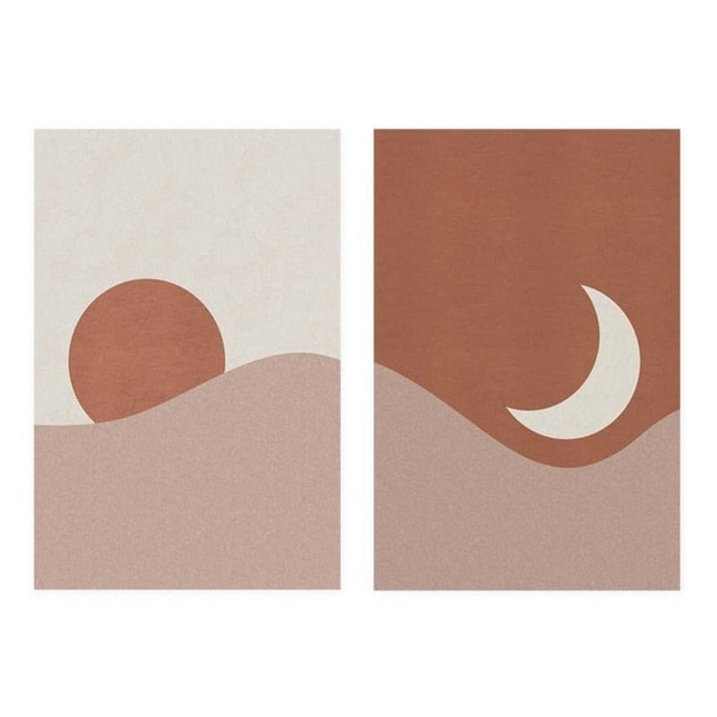 Moon To Sun And Back - Leinwand Wandkunst Gemälde