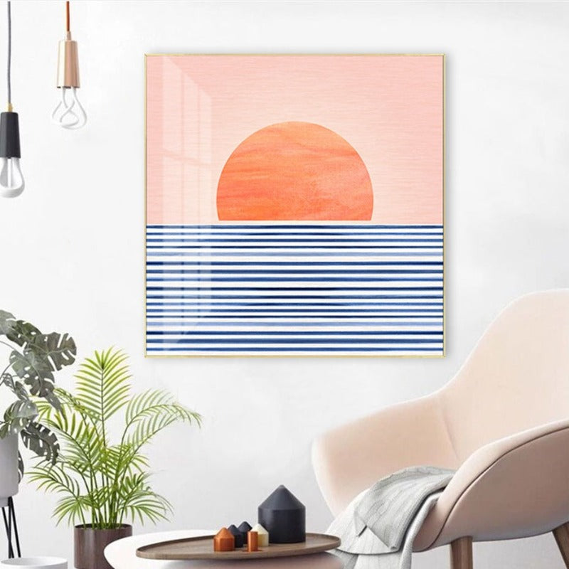 Sonnenaufgang vom Meer - Leinwandbild