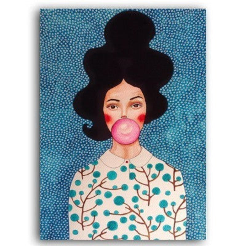 Fashion Flower Girl - Leinwand Wandkunst Malerei
