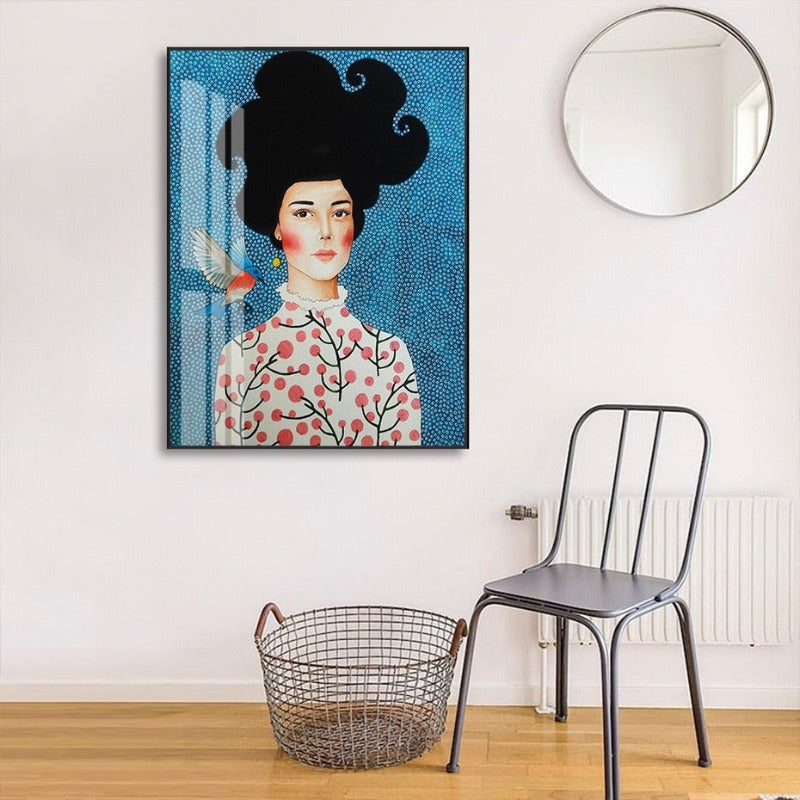Fashion Flower Girl - Leinwand Wandkunst Malerei