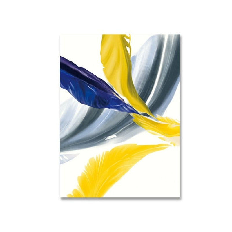 Federn der Hoffnung Bunt HD - Leinwand Wandkunst Gemälde