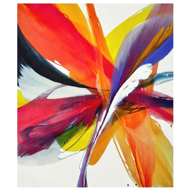 Federn der Hoffnung Bunt HD - Leinwand Wandkunst Gemälde