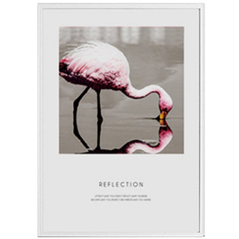 Flamingo Reflection - Leinwand Wandkunst Malerei
