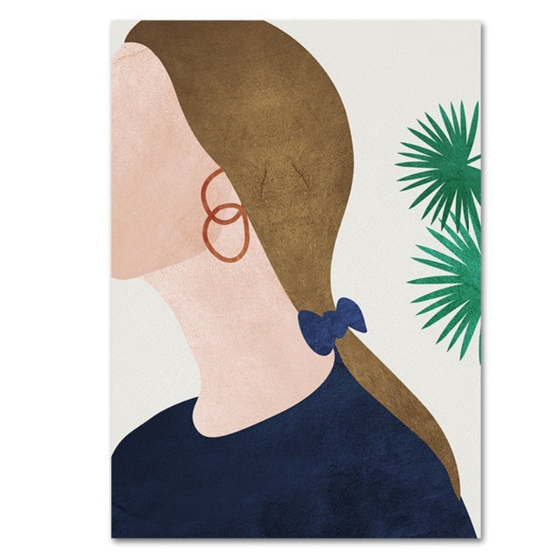 Moderne Trendy Figuren Poster - Leinwand Wandkunst Malerei