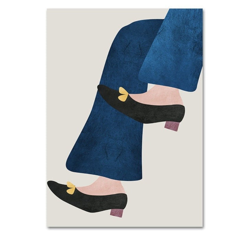Moderne Trendy Figuren Poster - Leinwand Wandkunst Malerei