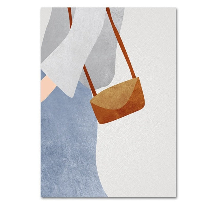 Moderne Trendy Figuren Poster - Leinwand Wandkunst Malerei