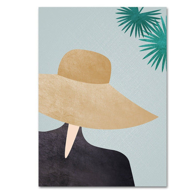 Moderne Trendy Figuren Poster - Leinwand Wandkunst Malerei