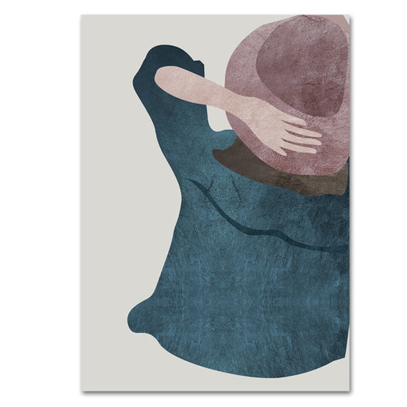 Moderne Trendy Figuren Poster - Leinwand Wandkunst Malerei
