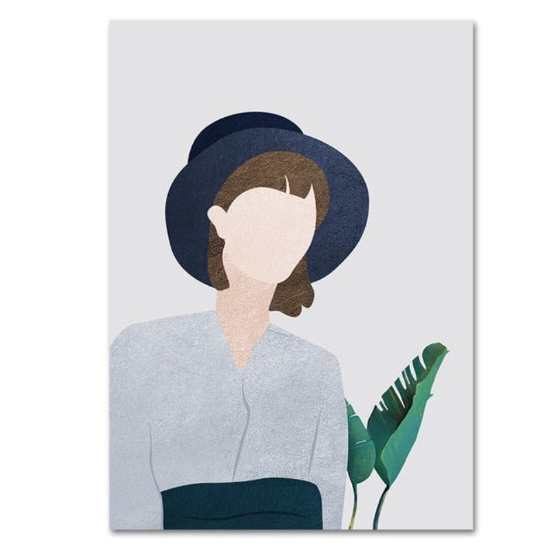 Moderne Trendy Figuren Poster - Leinwand Wandkunst Malerei