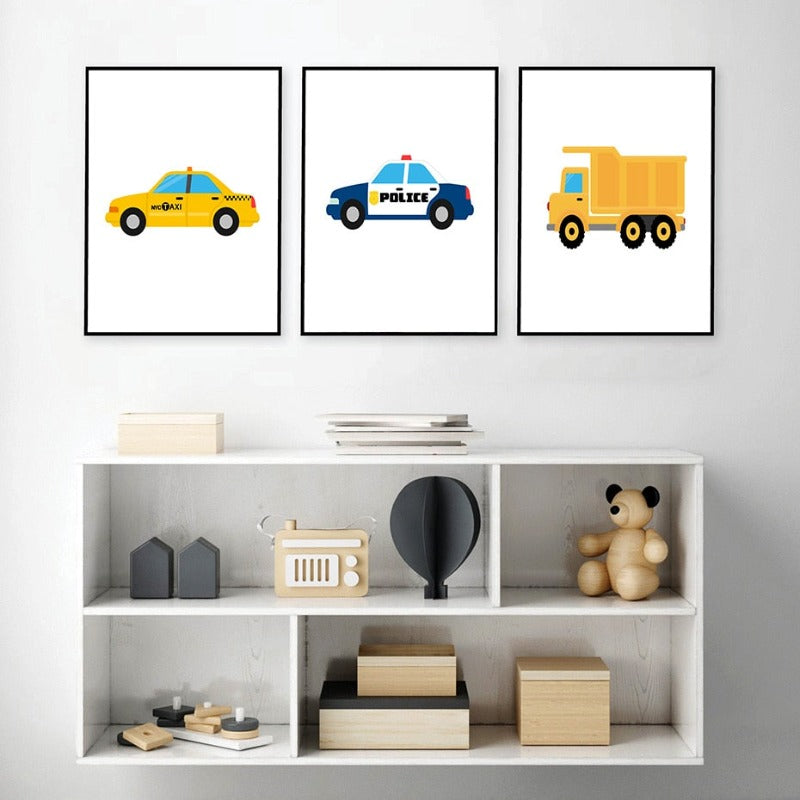 Kindergarten-LKW-Taxi - Leinwandbild