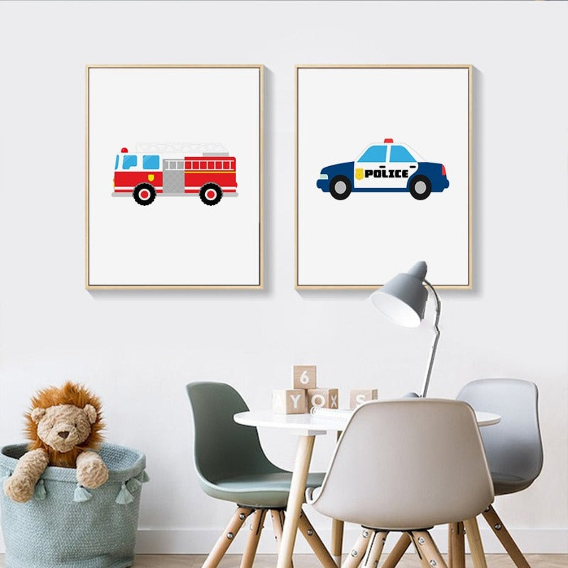 Kindergarten-LKW-Taxi - Leinwandbild