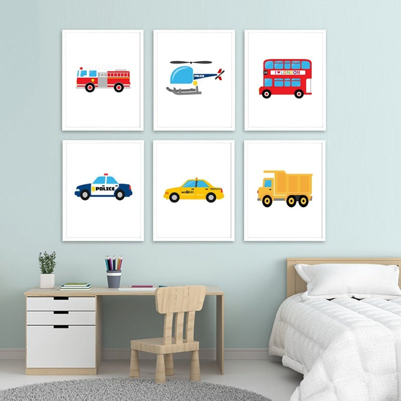 Kindergarten-LKW-Taxi - Leinwandbild