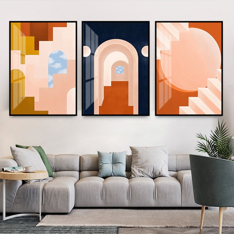 Moods In Orange - Leinwand Wandkunst Malerei