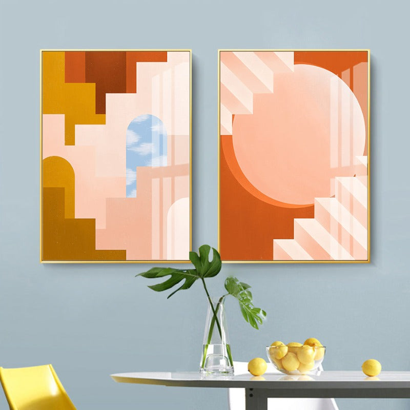 Moods In Orange - Leinwand Wandkunst Malerei