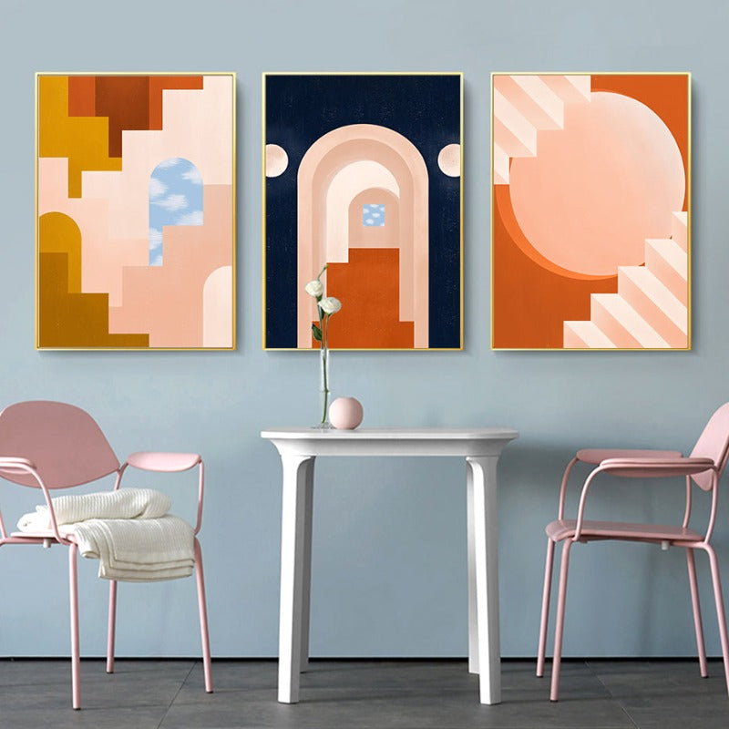 Moods In Orange - Leinwand Wandkunst Malerei