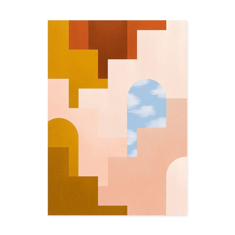 Moods In Orange - Leinwand Wandkunst Malerei