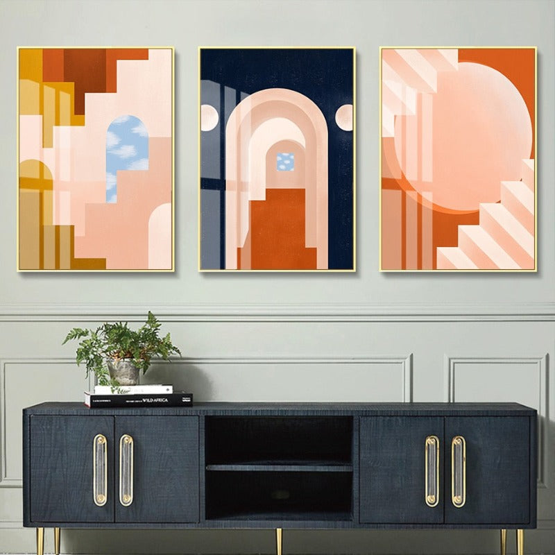 Moods In Orange - Leinwand Wandkunst Malerei