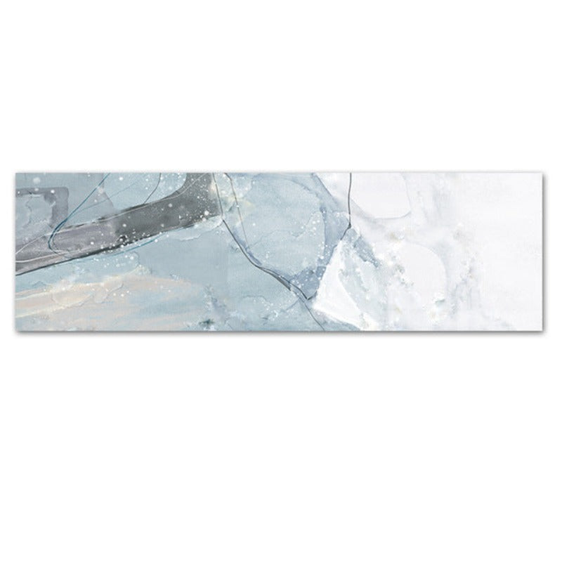 Lange Blaue Marmor Hintergrund Schlafzimmer - Leinwand Wandkunst Malerei