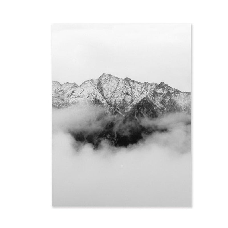 Foggy Sky Lake Lion - Leinwand Wandkunst Malerei