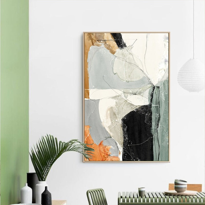 Multi Farben Block - Leinwand Wandkunst Gemälde