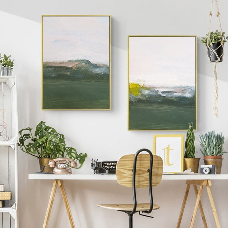 Grüne Druckölkunst - Leinwand Wandkunst Gemälde