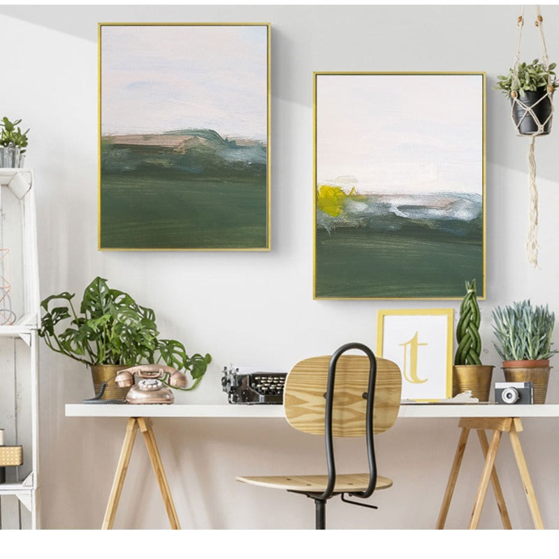 Grüne Druckölkunst - Leinwand Wandkunst Gemälde