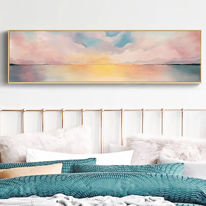 Panoramische Landschaftsszene Abstrakt - Leinwand Wandkunst Gemälde