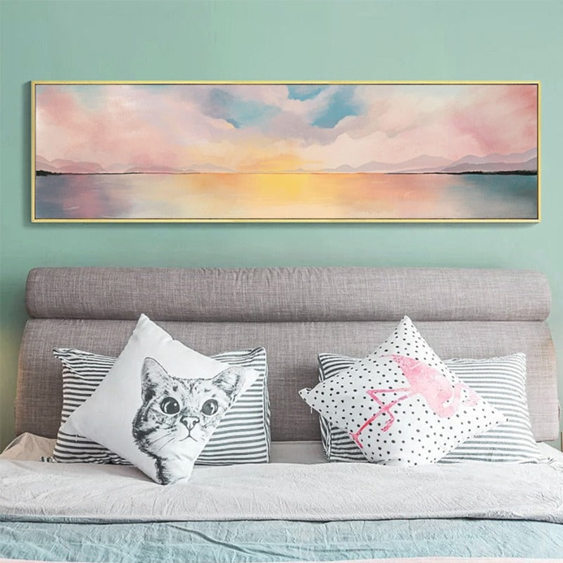 Panoramische Landschaftsszene Abstrakt - Leinwand Wandkunst Gemälde